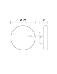 Aplique LED redondo de exterior Bora de Mantra | LeonLeds Apliques LED exterior 2