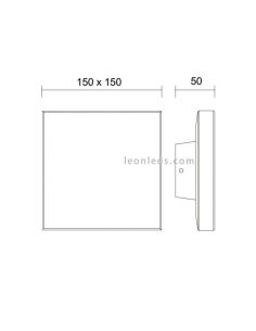 Apliques LED exterior cuadrado gris serie Bora de Mantra | LeonLeds Apliques LED 2