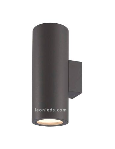 Aplique exterior Volcano de Mantra 2 X E27 en color grafito | LeonLeds Apliques Exterior