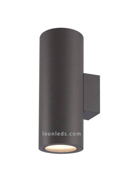 Aplique exterior Volcano de Mantra 2 X E27 en color grafito | LeonLeds Apliques Exterior