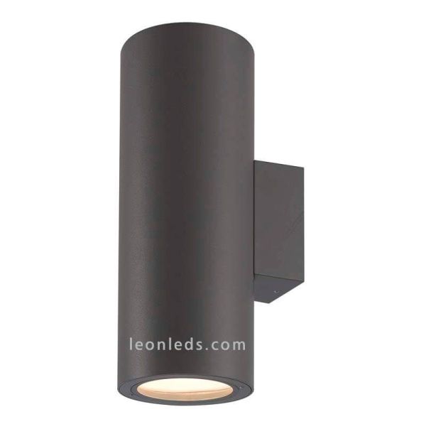 Aplique exterior Volcano de Mantra 2 X E27 en color grafito | LeonLeds Apliques Exterior