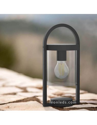 Farol Sobremuro exterior serie Maya de Mantra 6550 gris oscuro | LeonLeds Iluminación