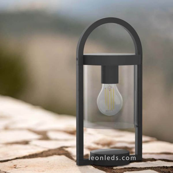 Farol Sobremuro exterior serie Maya de Mantra 6550 gris oscuro | LeonLeds Iluminación