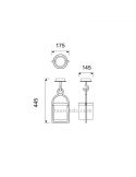 Dimensiones de Plafon para exterior serie Maya de Mantra 6553 | LeonLeds Plafones exteriores