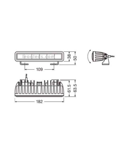 Barra LED 4x4 Homologada 15W Osram | LeonLeds.com