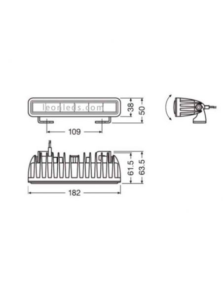 Barra LED 4x4 Homologada 15W Osram | LeonLeds.com