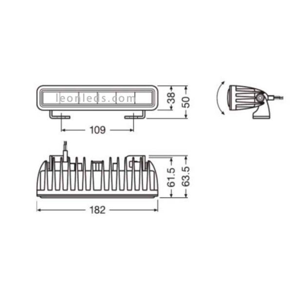 Barra LED 4x4 Homologada 15W Osram | LeonLeds.com