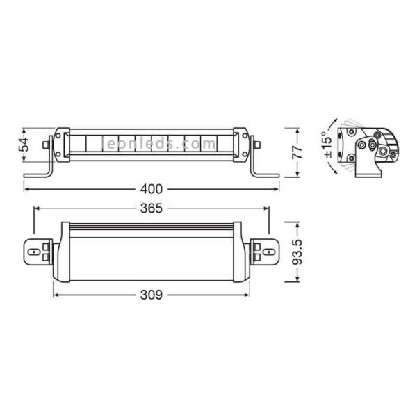 Barre Led Approuvée Osram 4x4 35W | Éclairage LeonLeds