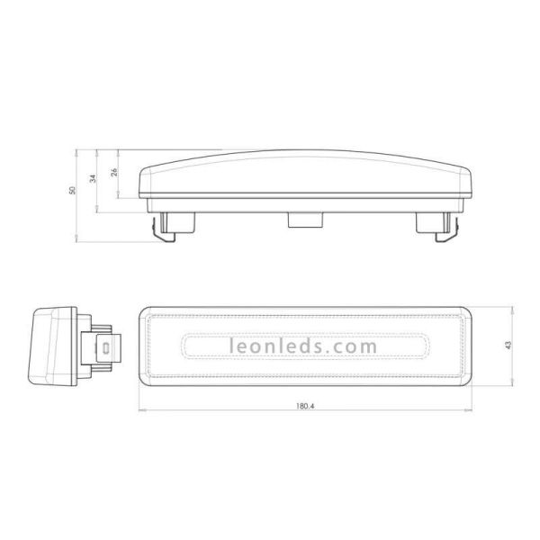 ✅ Dimensiones de Piloto LED Scania efecto Neon | LeonLeds Iluminación