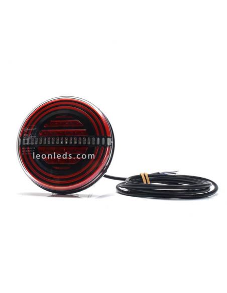 ✅ Luz LED redonda Inversão de nevoeiro e posição LED W192 | Lanternas traseiras LeonLeds LED