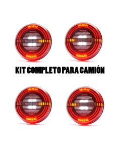 ✅ Kit de 4 Piloto LED traseros con 5 funciones con freno inteligente | LeonLeds Pilotos LED