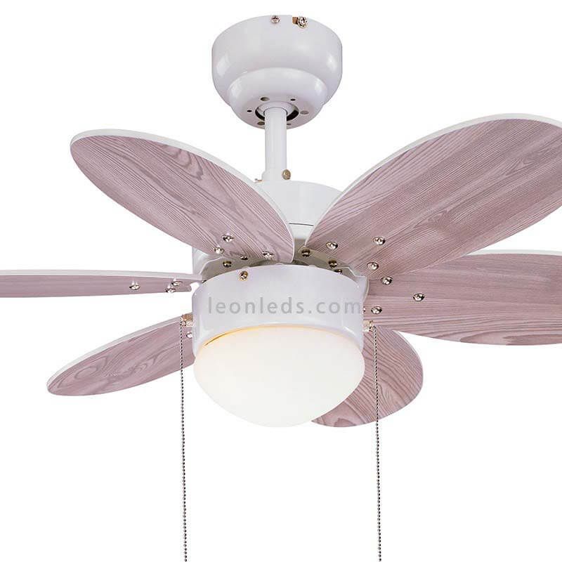 Ventilador de techo Infantil Rainbow Blanco Sulion| LeonLeds.com