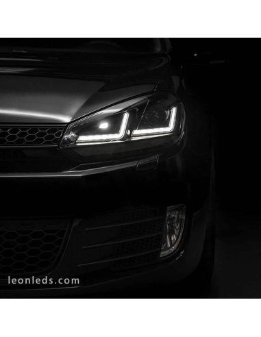 ✅ Faro con luz diurna para Golf VI | LeonLeds Faros LED Golf 6
