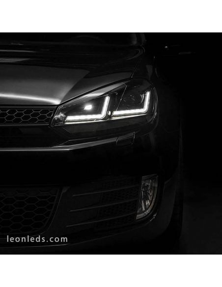 ✅ Faro con luz diurna para Golf VI | LeonLeds Faros LED Golf 6
