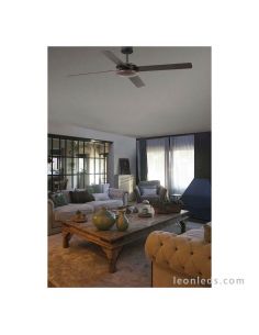Ventilador de techo Polea negro de faro barcelona 33724 | LeonLeds Ventiladores 2