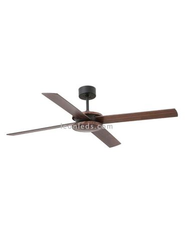Ventilador de techo Polea negro de faro barcelona 33724 | LeonLeds Ventiladores
