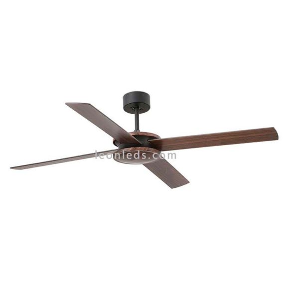 Ventilador de techo Polea negro de faro barcelona 33724 | LeonLeds Ventiladores