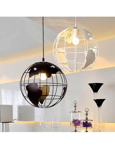 Ambiente Lámpara de techo Mundo de color negra y Blanca | LeonLeds Lighting