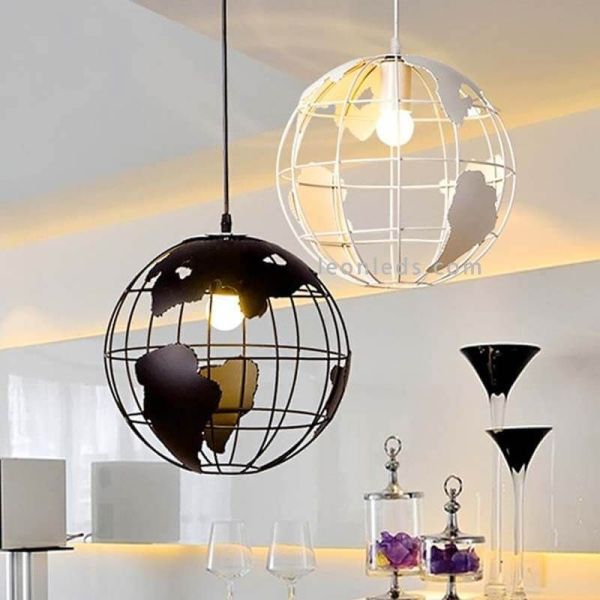 Ambiente Lámpara de techo Mundo de color negra y Blanca | LeonLeds Lighting