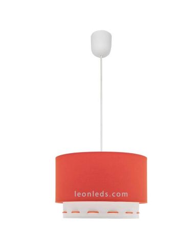 Luminária de teto laranja e branco Trazos | Leon Iluminação LED