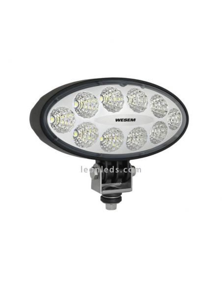 Faro Ovalado LED para tractor cosechadora 12/24 V Lente Transparente Wesem 2200Lm | LeonLeds Iluminación