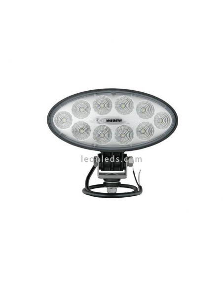 Faro Ovalado LED para tractor cosechadora 12/24 V Lente Transparente Wesem 2200Lm | LeonLeds Iluminación