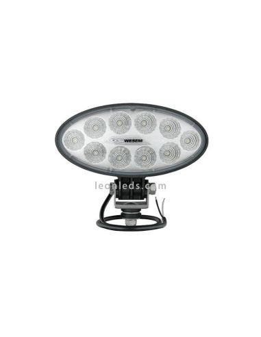 Faro Ovalado LED para tractor cosechadora 12/24 V Lente Transparente Wesem 3000Lm | LeonLeds Iluminación