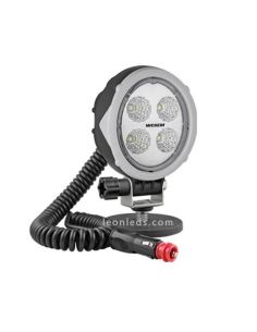 Faro ovalado LED magnético 12/24 V Lente Transparente imán Conector Mechero Imantado Interruptor Mango | LeonLeds