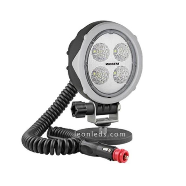 Faro ovalado LED magnético 12/24 V Lente Transparente imán Conector Mechero Imantado Interruptor Mango | LeonLeds