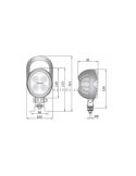 Faro ovalado LED magnético 12/24 V Lente Transparente imán Conector Mechero Imantado Interruptor Mango | LeonLeds