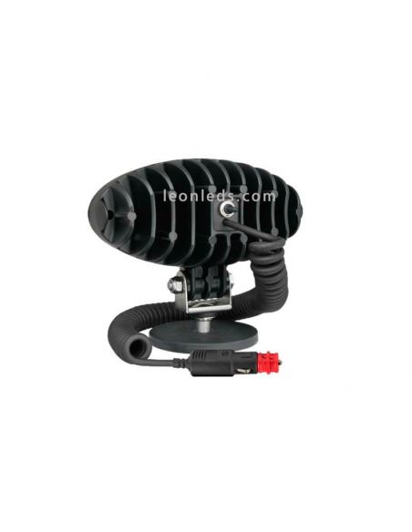 Farol Oval de Longo Alcance 40W com Interruptor Magnético e Conector de Acendedor de Cigarros ao melhor preço | LeonLeds.com