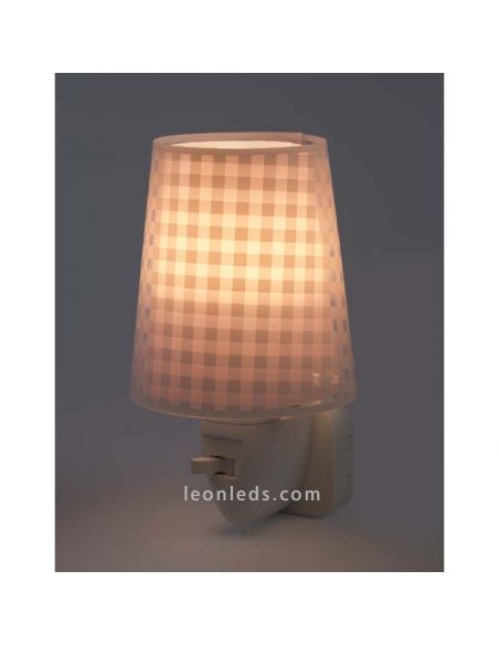 Dalber Vichy Series Veilleuse LED Rose pour Enfants 80221S | leonleds