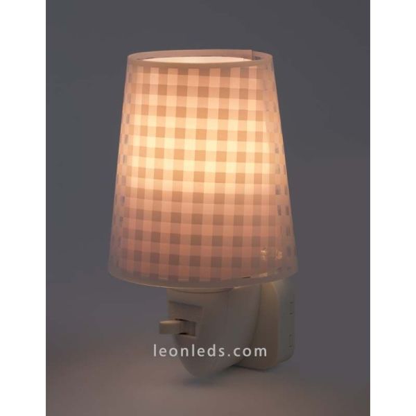 Dalber Vichy Series Veilleuse LED Rose pour Enfants 80221S | leonleds