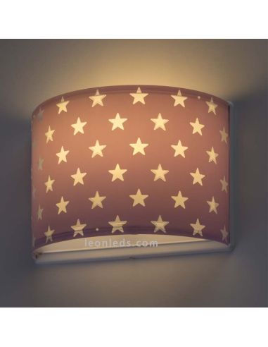 Aplique infantil Malva decorado con estrellas | LeonLeds