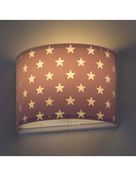 Aplique infantil Malva decorado con estrellas | LeonLeds