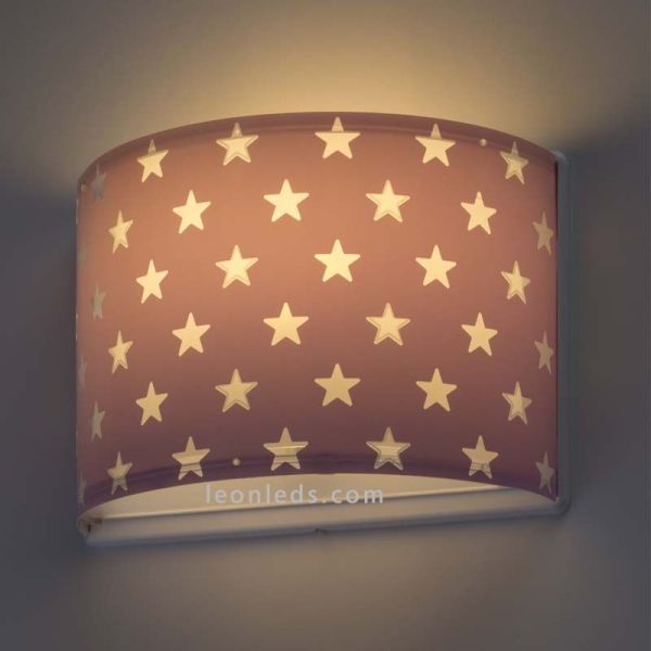 Aplique infantil Malva decorado con estrellas | LeonLeds