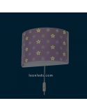 Applique murale pour enfant qui brille dans le noir de couleur Mauve | leonleds