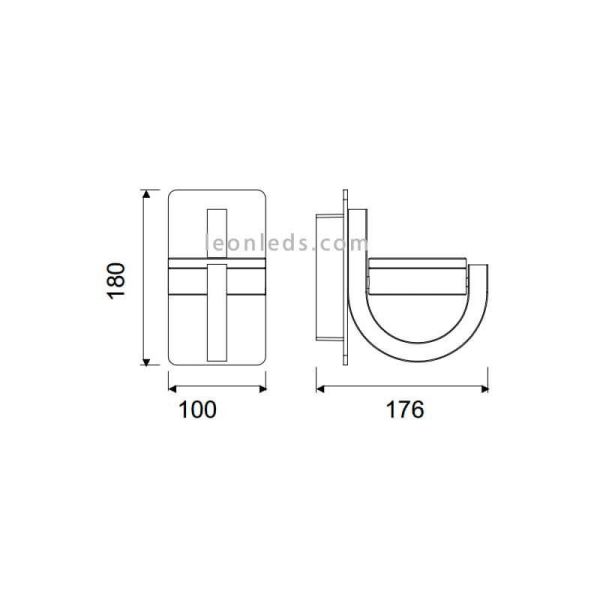 Dimensions applique d'extérieur Iguazu par Mantra