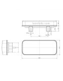 Dimensiones de Piloto LED trasero con luz de matricula lateral