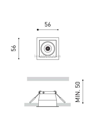 Medidas Black Foster Recessed 1 ArkosLight