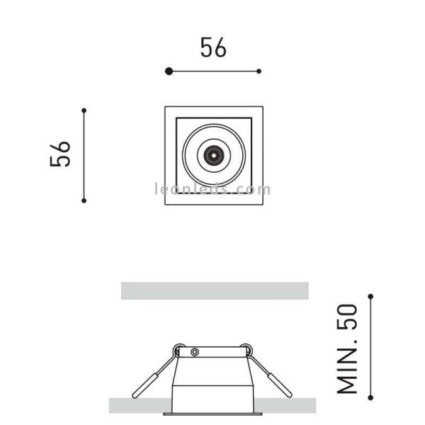 Medidas Black Foster Recessed 1 ArkosLight