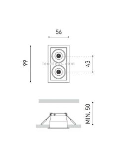 Luminaire encastré Black Foster 2 ArkosLight | LeonLeds Lighting 2