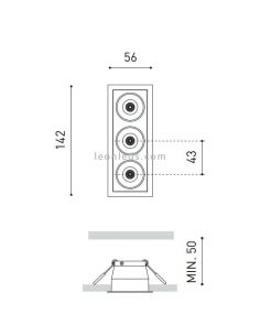 Black Foster Recessed 3 ArkosLight 2
