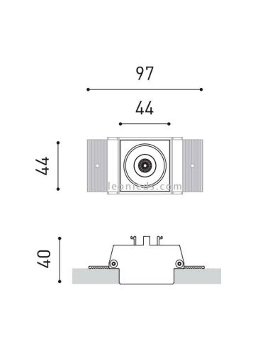 Dimensions de la lampe Arkos sans garniture Black Foster