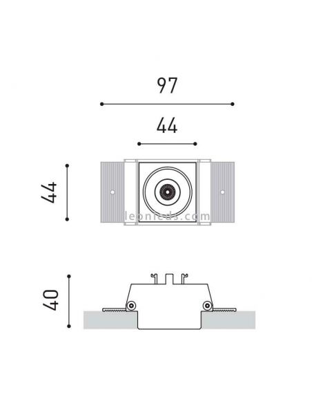 Dimensões do Black Foster Trimless ArkosLight