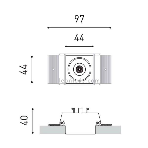 Dimensões do Black Foster Trimless ArkosLight