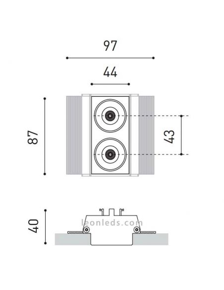 Dimensions du Downlight LED Black Foster Trimless 2