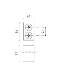 Black Foster blanco surface ArkosLight 2