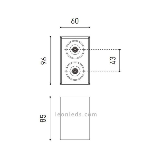 Superfície Foster Preta 2 Dimensões ArkosLight