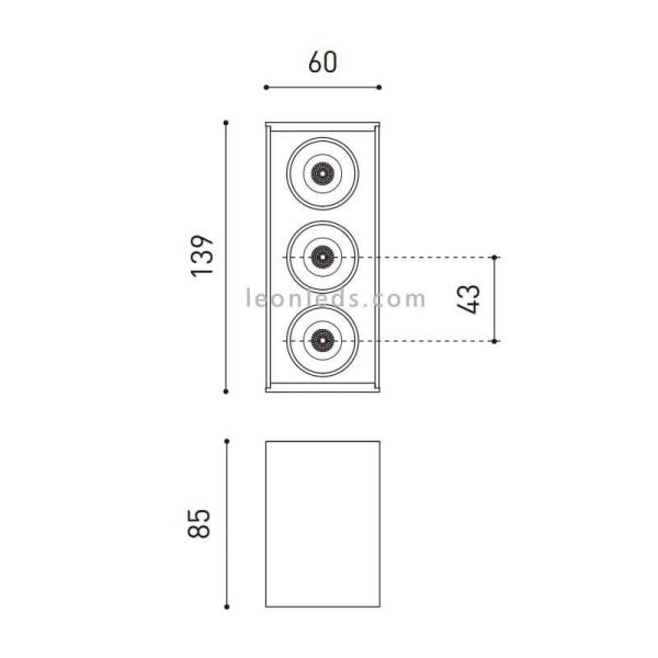 Dimensões Black Doster Surface 3 ArkosLight